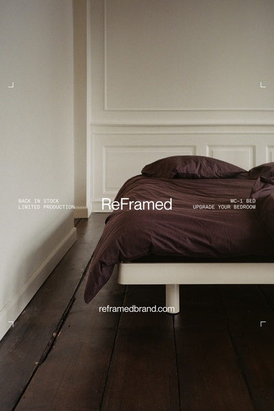 bed frame, platform bed, modern bed, bedroom furniture, minimalist bed, new arrival, bestseller push, minimalist, editorial, calm, luxurious, neutral, brown